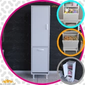 MODİLAYN ECRİN 40x138 cm Çamaşır Ve Erzak Bölmeli Çok Amaçlı Dolap thumbnail 2