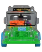 Ctoy Işıklı Sesli Şeffaf Minibüs Yeşil - 1