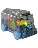 Ctoy Işıklı Sesli Şeffaf Minibüs Mavi - 3