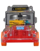 Ctoy Işıklı Sesli Şeffaf Minibüs Kırmızı - 1