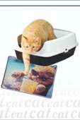 Kedi Kumu Paspası, Delikli Kedi Tuvaleti Paspası, Dijital Baskılı Kedi Paspası thumbnail 1