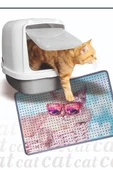 Kedi Kumu Paspası, Delikli Kedi Tuvaleti Paspası, Dijital Baskılı Kedi Paspası thumbnail 6