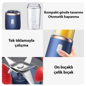 Polham 400ML Smoothie Taşınabilir Şarjlı Çok Fonksiyonlu El Blendere, Kişisel Detoks Hazırlama Mikseri thumbnail 3