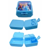 Piev 2 Bölmeli Kilitli Çatal Kaşıklı Frozen Beslenme Kabı Mavi - 2