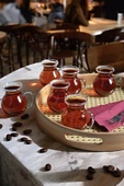 Madamev 6'lı Keyfi Ala Borosilikat Cam Bardak Takımı Isıya Dayanıklı Kulplu Çay Fincanı Bardağı Seti - 5