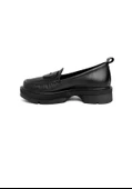 MAMMAMİA D24YA-850 KALIN TABAN LOAFER DERİ KADIN AYAKKABI - 3