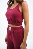 Kadın Askılı Crop Bluz Detaylı Eşofman Takımı 3715-23 - 11