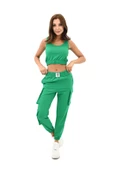 Kadın Askılı Crop Bluz Detaylı Eşofman Takımı 3715-23 - 12