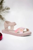 Pembe Hologram Kız Çocuk Sandalet - 1