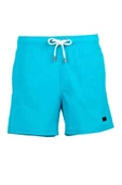 Turkuaz Su İtici Özellikli Naylon Kumaş Düz Renk Basic Erkek Plaj Deniz Şort Mayo - 540-Turkuaz thumbnail 1