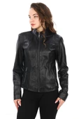 Spor Model Bayan Deri Ceket - 9