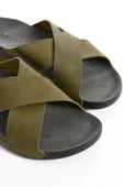 Albishoes Erkek Çapraz Hafif Esnek Yumuşak Rahat Taban Anatomik Günlük Yürüyüş Erkek Terlik - 2