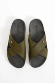 Albishoes Erkek Çapraz Hafif Esnek Yumuşak Rahat Taban Anatomik Günlük Yürüyüş Erkek Terlik - 4
