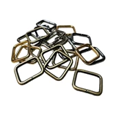 2,5 cm Kare Metal Halka, Çanta Sapı İçin Kare Halka 5 Adet - 1