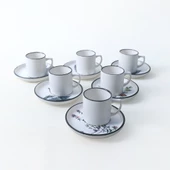 Keramika Keraart Çiçek Bahçesi Nordic Kahve Takımı 12 Parça 6 Kişilik 18938-39-40-41-42-43 - 7