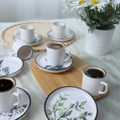 Keramika Keraart Çiçek Bahçesi Nordic Kahve Takımı 12 Parça 6 Kişilik 18938-39-40-41-42-43 - 3