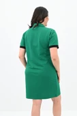 Kadın Büyük Beden Gömlek Yaka Kısa Kollu Elbise 5219-24 - 12