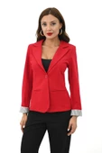 Kadın Tek Düğme Detaylı Blazer Ceket 5522 - 7