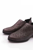 MAMMAMİA D24YA-640 KISA TOPUK DELİKLİ DERİ KADIN AYAKKABI - 4