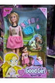 Anne Kız Pet Shopta Pembe Elbiseli 29 Cm - Mavi Su Dünyası - 1
