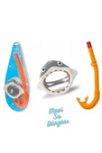 Köpek Balığı Full Face Maske Şnorkel Seti - Mavi Su Dünyası - 1