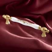 Pepuza Gerçek Porselen Altın Gold 160 mm Mobilya Mutfak Kulp Çekmece Dolap Kulplar Kulpu Kulbu - 8