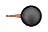 Febern Premium Bio Granit Alüminyum Döküm Nisch Tencere Seti (Siyah-Koyu Ahşap Kulp) - 3