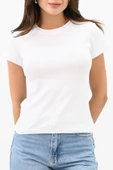 Kadın Kısa Kollu Basic T-shirt 1775-25 - 9