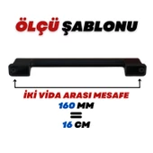 Cemre Kulp 160 mm Siyah Metal Mutfak Mobilya Çekmece Mutfak Dolap Dolabı Kulpları Kapak Kulbu 16 cm - 3