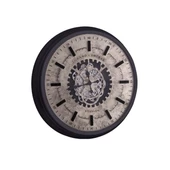 Duvar Saati Grand Central Çarklı Gümüş thumbnail 1