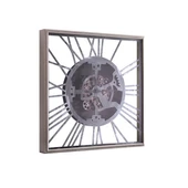 Duvar Saati Mekanik Çarklı Gümüş thumbnail 2