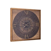 Duvar Saati Ahşap Kare thumbnail 2