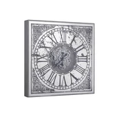 Duvar Saati Kare Gümüş Çarklı 2 thumbnail 2