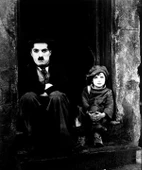 Charlie Chaplin ve Çocuk - Kanvas Tablo thumbnail 2