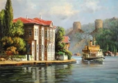 Hisardaki Yalı - Kanvas Tablo thumbnail 1