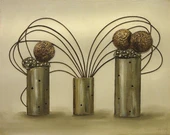 Bronz Kaktüs - Kanvas Tablo thumbnail 2