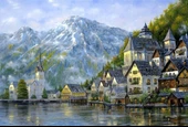 Hallstatt - Kanvas Tablo thumbnail 1