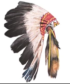 Kızılderili Başlığı (3) - Etnik Kanvas Tablo thumbnail 2