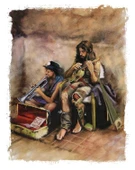 Sokak Müzisyenleri - Kanvas Tablo thumbnail 2