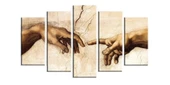 Adem'in Yaratılışı 5 Parçalı Kanvas Tablo thumbnail 1
