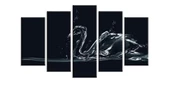 Kuğu - 5 Parçalı Kanvas Tablo thumbnail 2