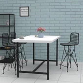 Knsz orta boy tel bar sandalyesi 1 li mağrur syhsyh 65 cm oturma yüksekliği mutfak bahçe cafe ofis thumbnail 1