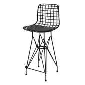 Knsz orta boy tel bar sandalyesi 1 li mağrur syhsyh 65 cm oturma yüksekliği mutfak bahçe cafe ofis thumbnail 2