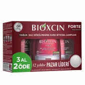 Bioxcin 3 Al 2 Öde 3 x 300 ml Forte Şampuan Tüm Saçlar İçin - 1