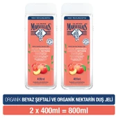 Le Petit Marseillais Organıc White Peach & Nectarine Duş Jeli 400 Ml 2 Li Avantajlı Paket - 1