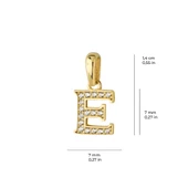 14 Ayar Altın E Harfi Taşlı Kolye Ucu 0,54 gr - 5