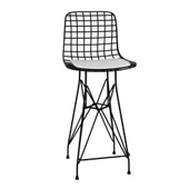 Knsz orta boy tel bar sandalyesi 1 li mağrur syhbyz 65 cm oturma yüksekliği mutfak bahçe cafe ofis thumbnail 2