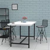 Knsz orta boy tel bar sandalyesi 1 li mağrur syhkono 65 cm oturma yüksekliği mutfak bahçe cafe ofis thumbnail 3