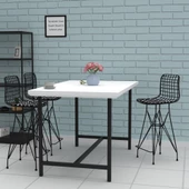 Knsz orta boy tel bar sandalyesi 1 li mağrur syhviona 65 cm oturma yüksekliği mutfak bahçe cafe ofis thumbnail 3