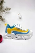 Memory Foam Çift Bant Işıklı Unisex Çocuk Spor Sneakers - 1